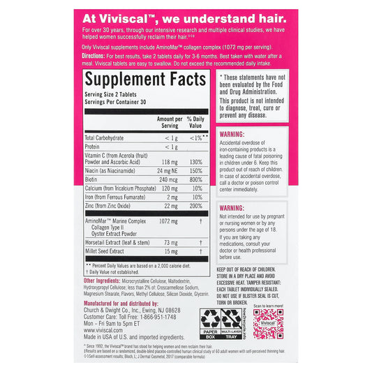 Viviscal Hair Growth Supplement 60 Tablets