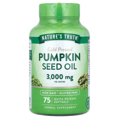 Nature's Truth Pumpkin Seed Oil Cold Pressed 75 Softgels