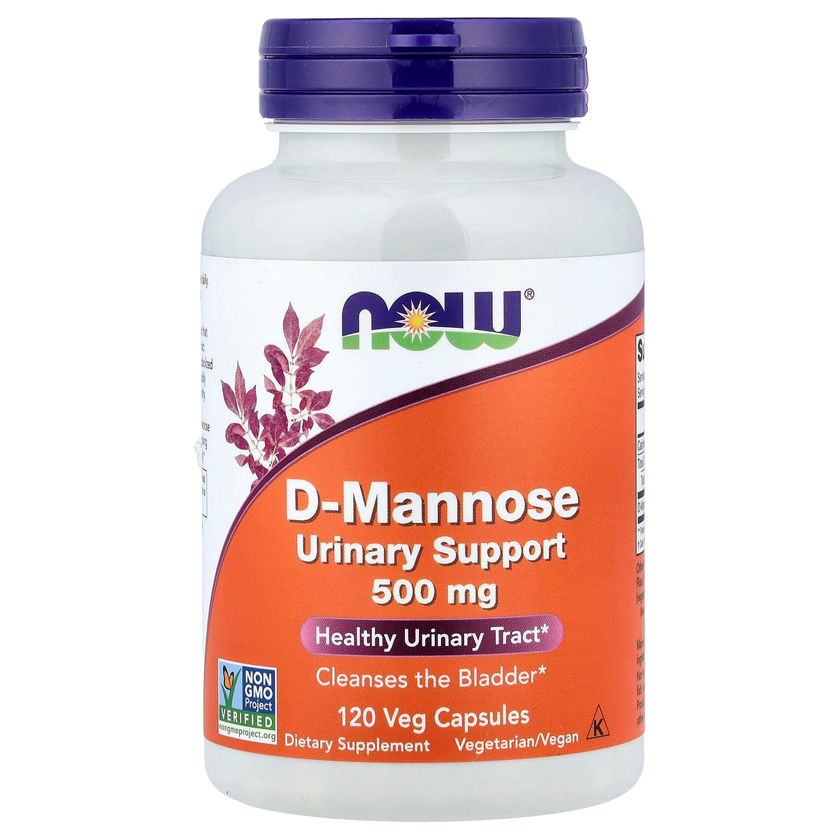 NOW D-Mannose 500 mg 120 Capsules