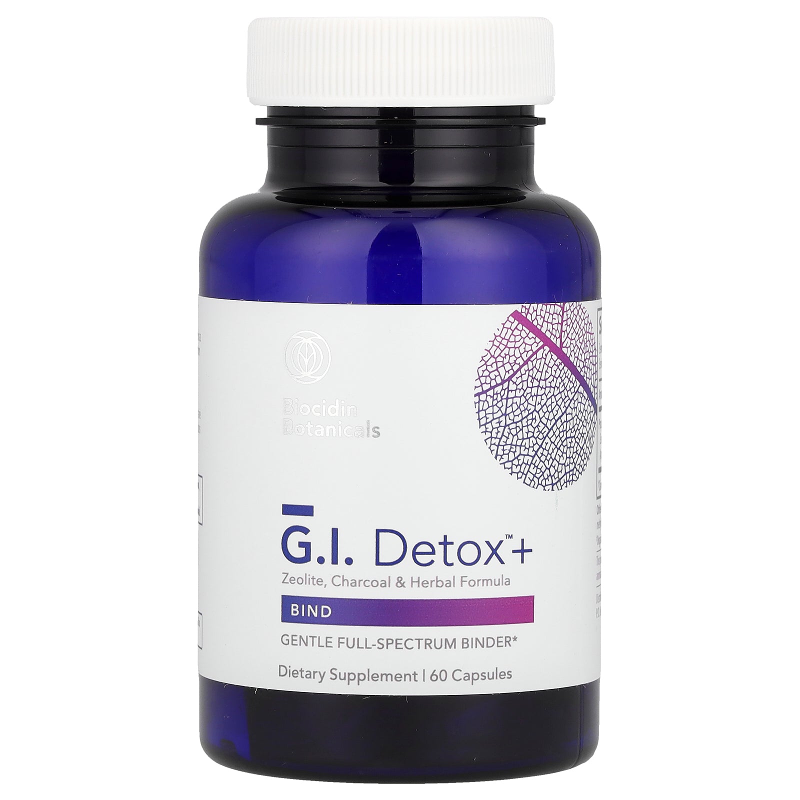 Biocidin Botanicals G.I. Detox + Zeolite Charcoal & Herbal Formula 60 Capsules