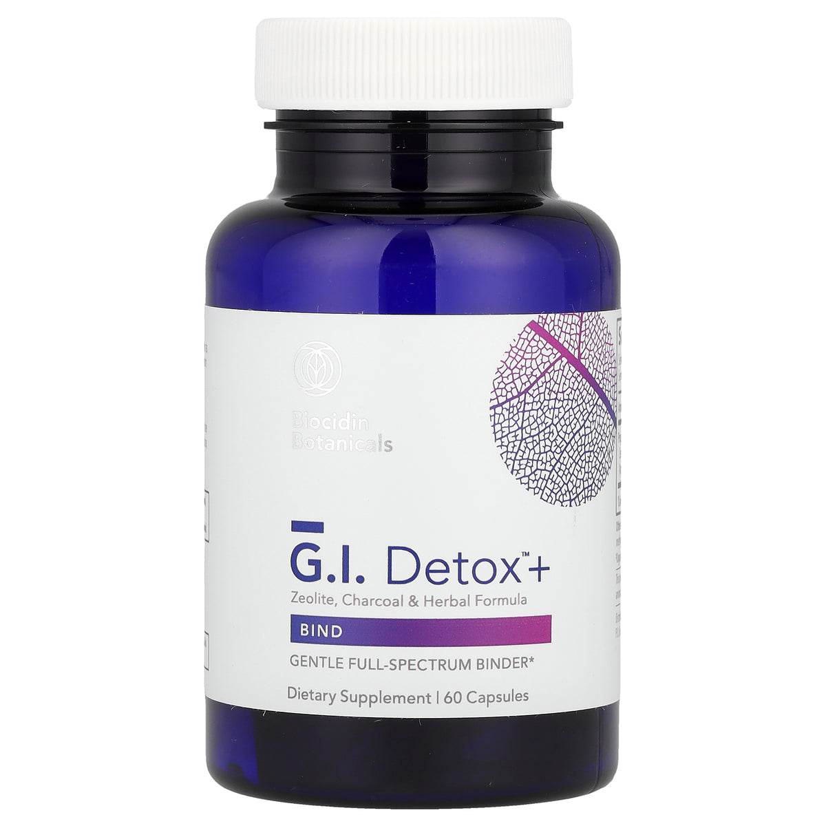 Biocidin Botanicals G.I. Detox + Zeolite Charcoal & Herbal Formula 60 Capsules