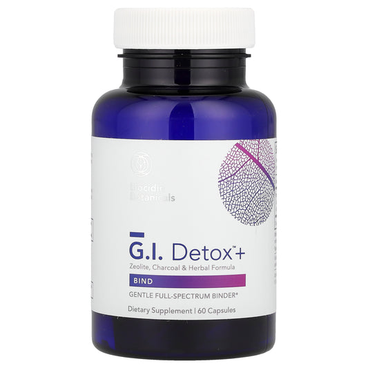 Biocidin Botanicals G.I. Detox + Zeolite Charcoal & Herbal Formula 60 Capsules