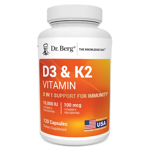 Dr. Berg D3 10000 & K2 Vitamin 120 Capsules