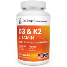 Dr. Berg D3 10000 & K2 Vitamin 120 Capsules