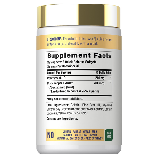 Carlyle CoQ10 200 mg 60 Softgels