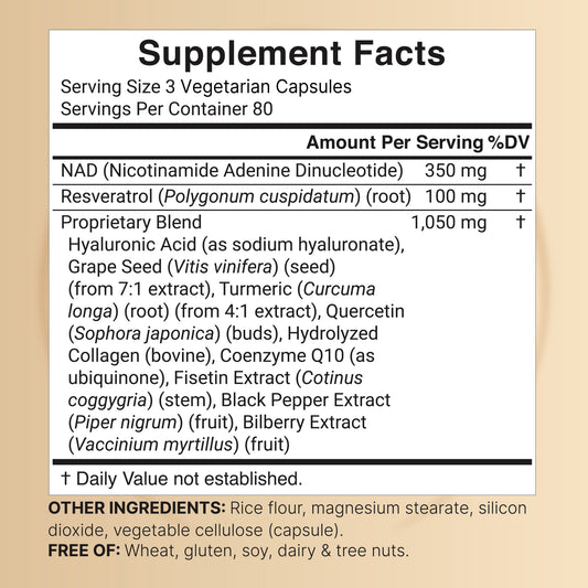 NatureBell NAD+ 1500 mg 240 Capsules