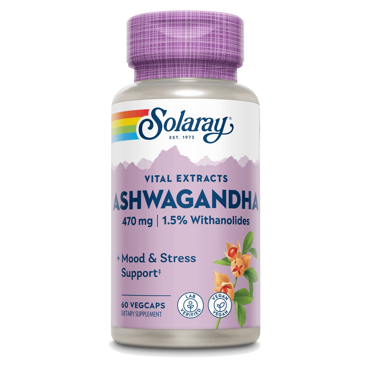 Solaray Ashwagandha 470 Mg 60 Capsules