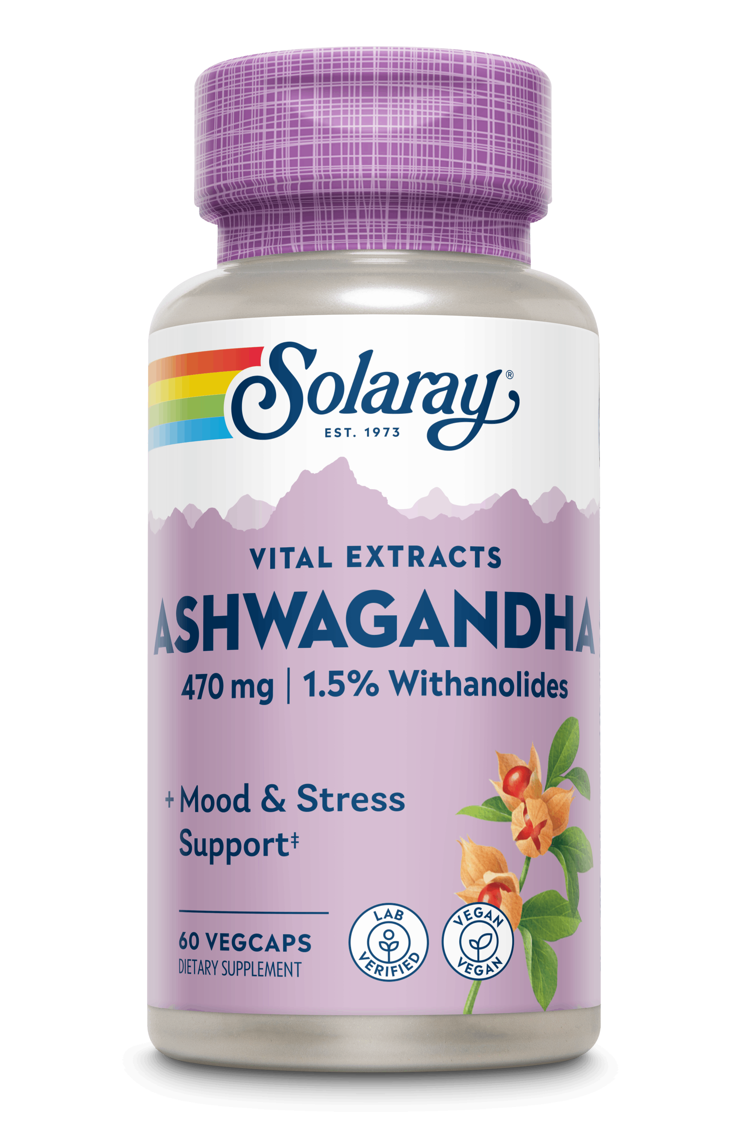 Solaray Ashwagandha 470 Mg 60 Capsules