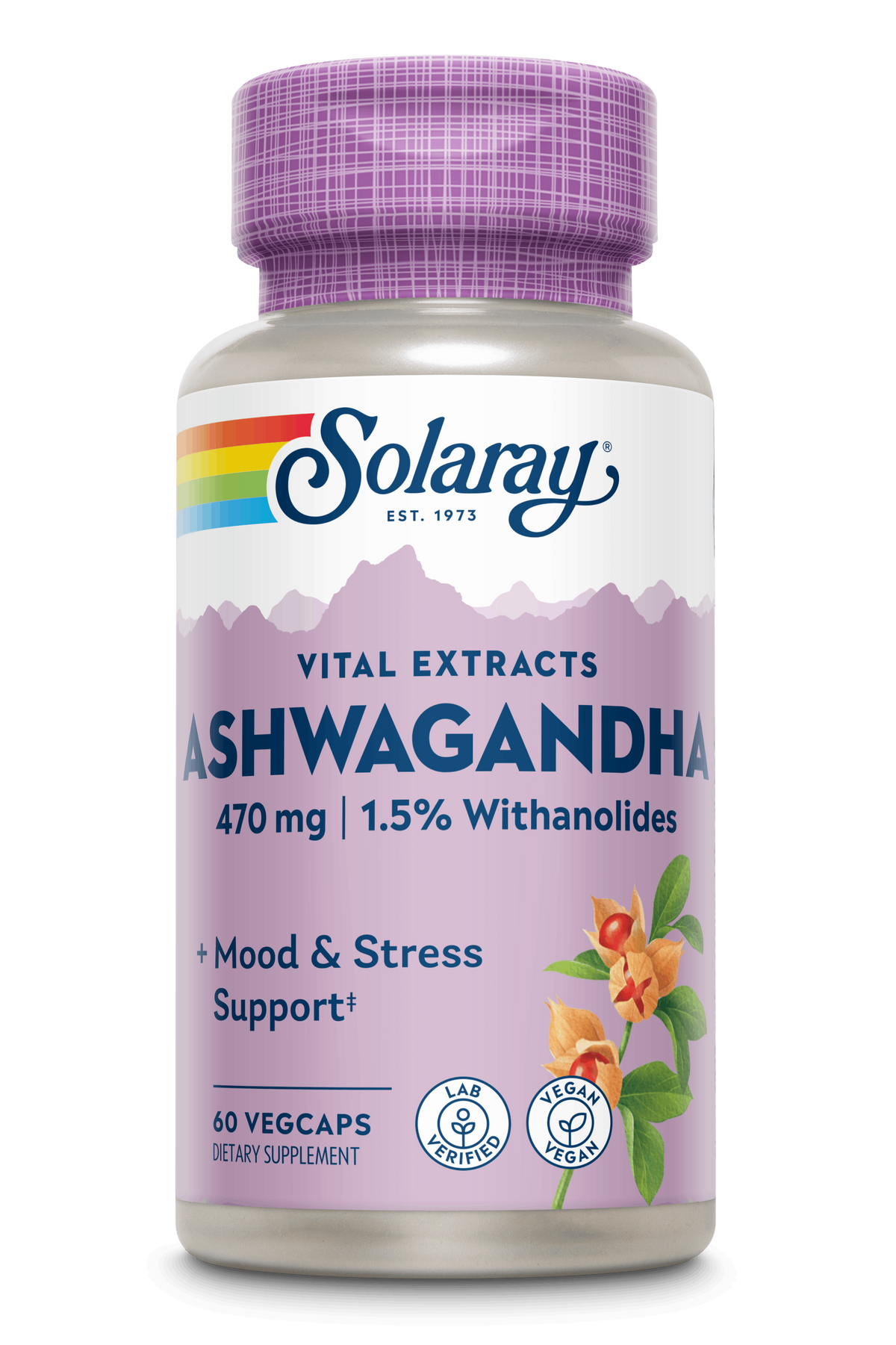 Solaray Ashwagandha 470 Mg 60 Capsules