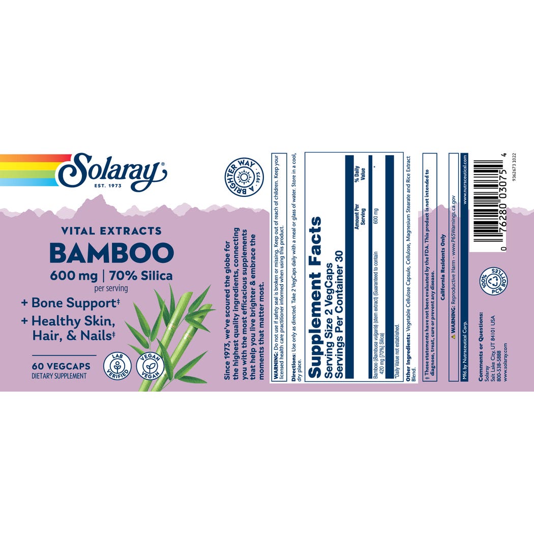 سولاراي مستخلص الخيزران 600 مجم 60 كبسولة