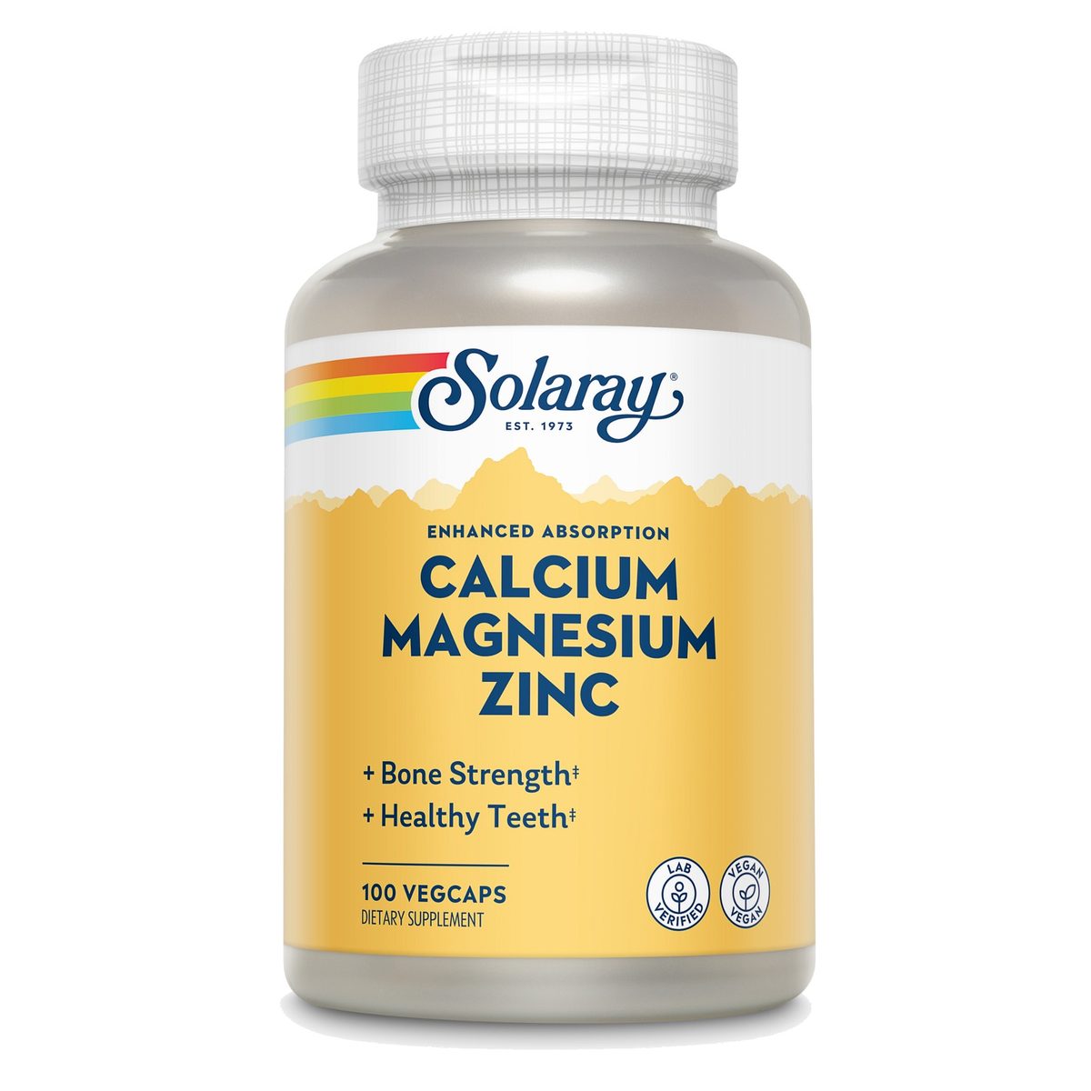 Solaray Calcium Magnesium Zinc 100 Capsules