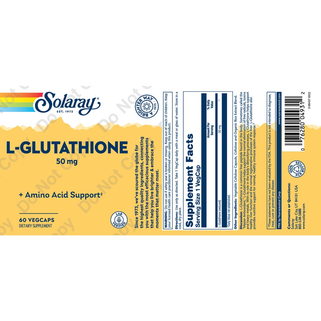 سولاراي إل جلوتاثيون 50 مجم 60 كبسولة