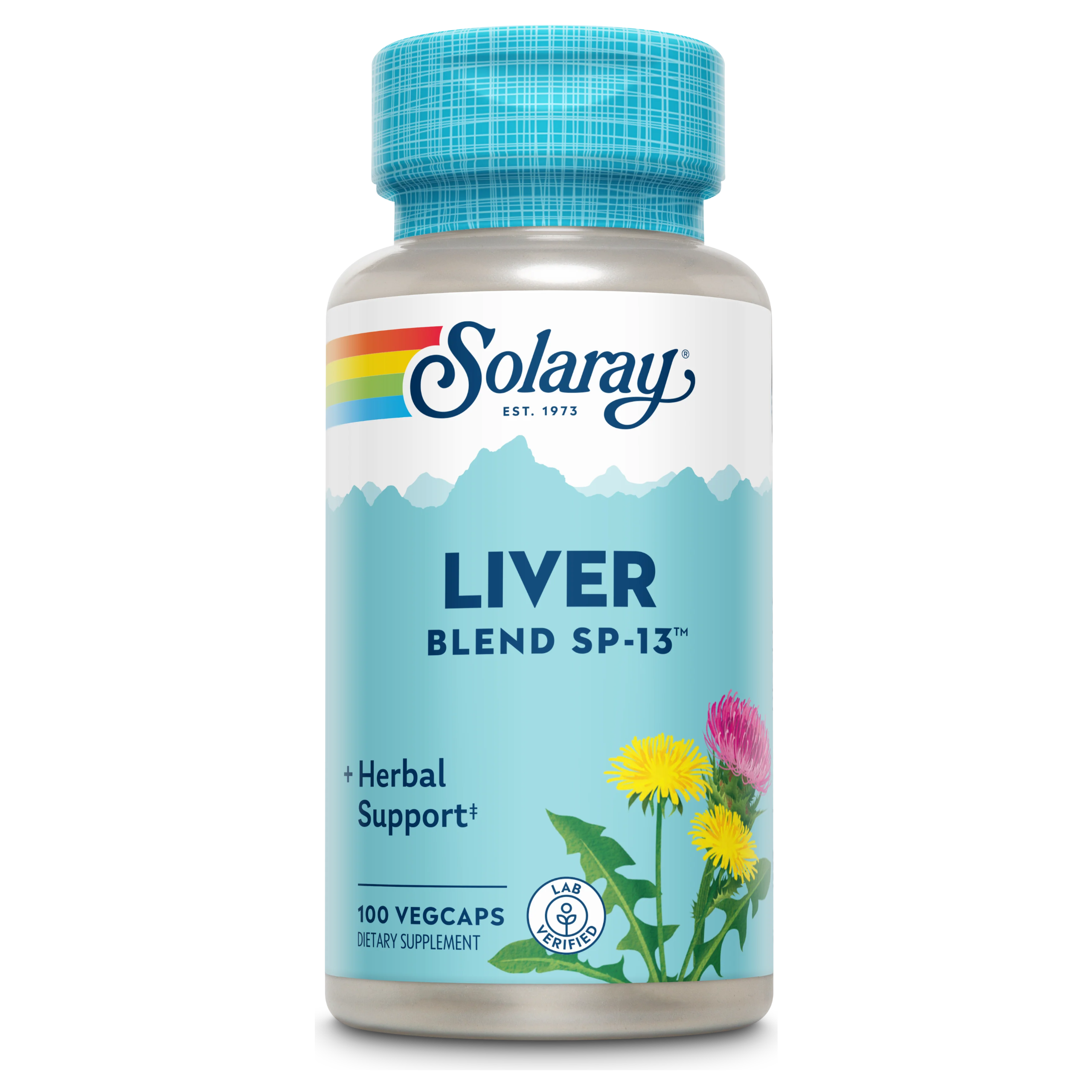 Solaray Liver Blend Sp-13، 100 كبسولة، العبوة من الأمام